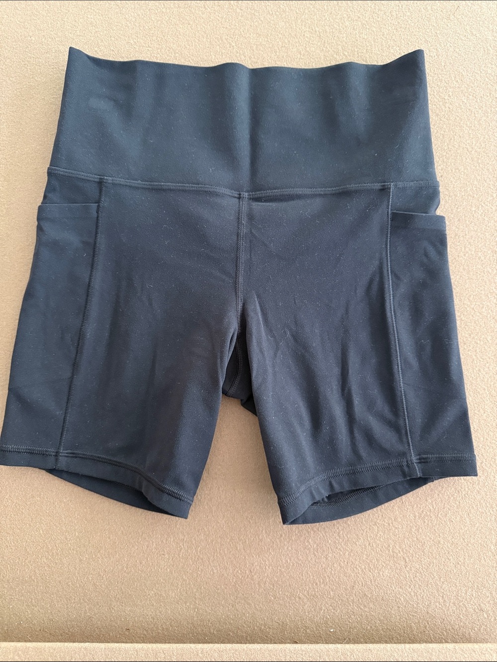 High-Waist Black Women's Workout Shorts
